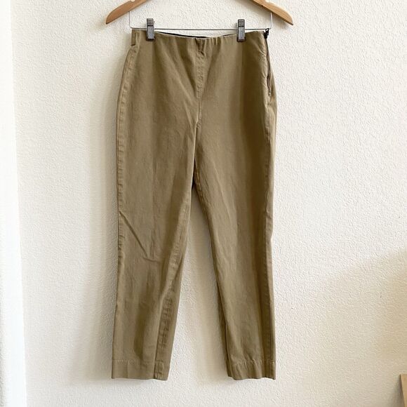 Everlane Pants Womens 4 Slim Tapered Camel Side Zip Career Work Stretch Tan - Picture 4 of 9